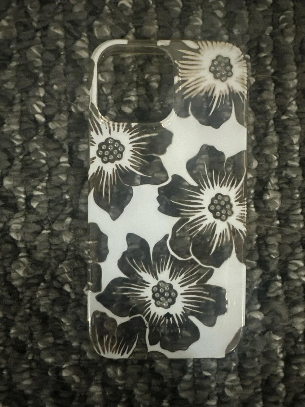 Kate Spade 13 pro max Floral Black & White Phone Case for Smartphones